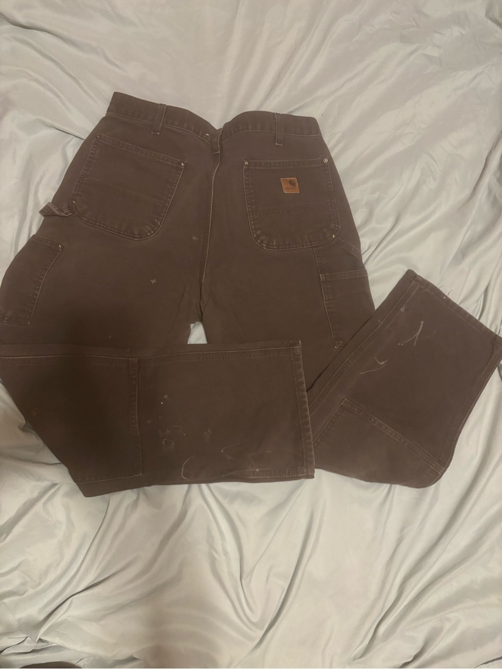 Carhartt Dark Brown Carpenter Pants with Tool Pockets